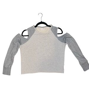 rag & bone shoulder cut out pull over long sleeve sweater